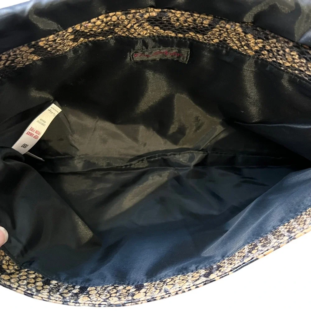 Miss Selfridge Large‎ Python Snake Print Clutch w/Gold Chain Strap Y2K 2000s 90s
